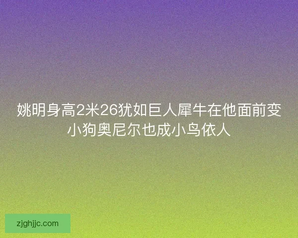 姚明身高2米26犹如巨人犀牛在他面前变小狗奥尼尔也成小鸟依人